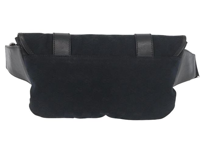 Marsupio GUCCI GG Canvas Nero Argento 145351 Auth 180238 - vista 2