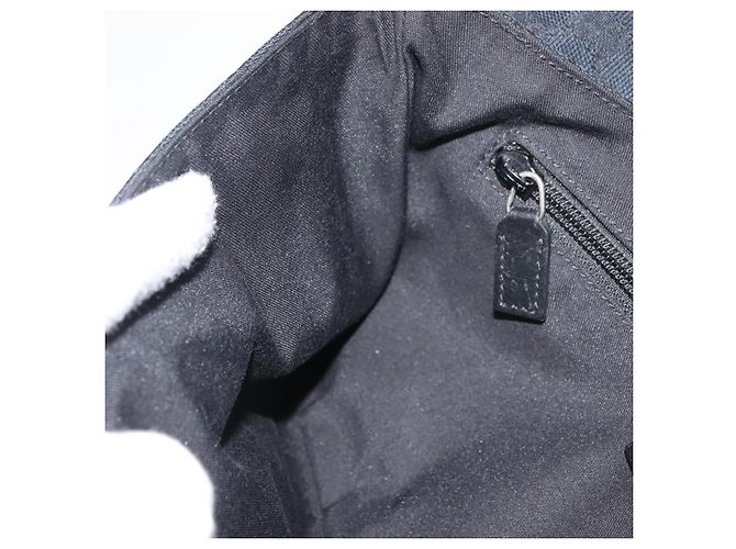 Marsupio GUCCI GG Canvas Nero Argento 145351 Auth 180238 - vista 20