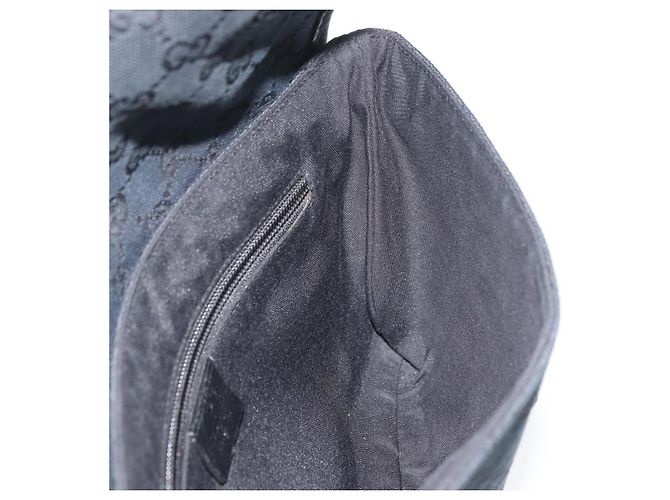 Marsupio GUCCI GG Canvas Nero Argento 145351 Auth 180238 - vista 21