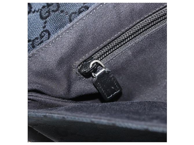 Marsupio GUCCI GG Canvas Nero Argento 145351 Auth 180238 - vista 22
