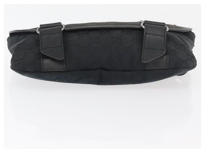 Marsupio GUCCI GG Canvas Nero Argento 145351 Auth 180238 - vista 5
