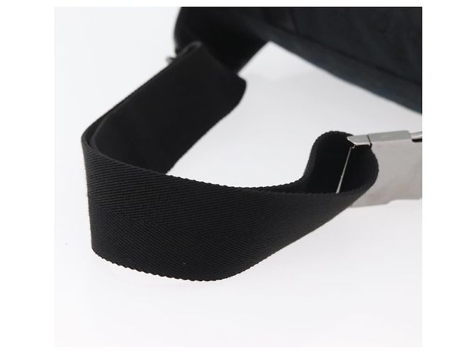 Marsupio GUCCI GG Canvas Nero Argento 145351 Auth 180238 - vista 7