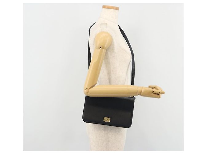 Borsa a tracolla Christian Dior in pelle blu navy e oro Auth am11577 D'oro - vista 23