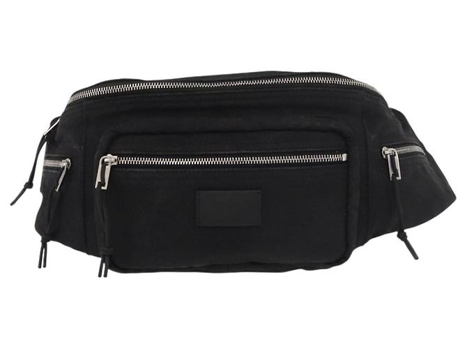 Borsa a tracolla SAINT LAURENT Tela Nero Argento 581375 Auth hk3728A - vista 13