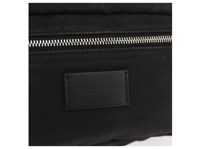 Borsa a tracolla SAINT LAURENT Tela Nero Argento 581375 Auth hk3728A - vista 17