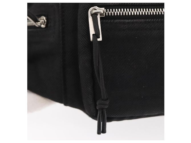 Borsa a tracolla SAINT LAURENT Tela Nero Argento 581375 Auth hk3728A - vista 18