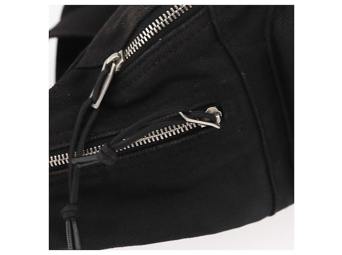 Borsa a tracolla SAINT LAURENT Tela Nero Argento 581375 Auth hk3728A - vista 19