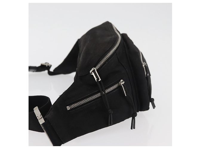 Borsa a tracolla SAINT LAURENT Tela Nero Argento 581375 Auth hk3728A - vista 4
