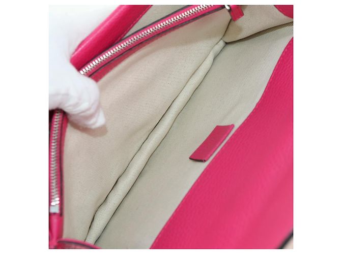 Borsa a Spalla GUCCI Chain Dionysus Small in Pelle Rosa Argento 400249 Auth mr2426V - vista 10