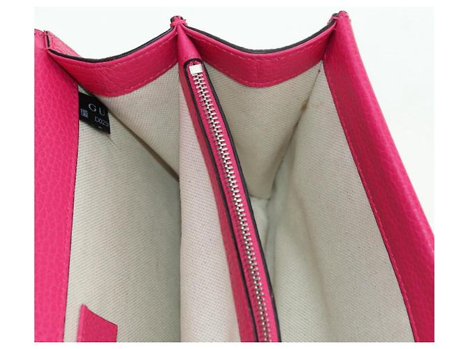 Borsa a Spalla GUCCI Chain Dionysus Small in Pelle Rosa Argento 400249 Auth mr2426V - vista 29