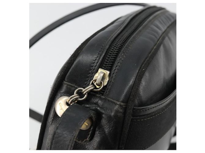 Borsa a Spalla Salvatore Ferragamo Vala in Pelle Nera e Oro Auth BA12552 Nero D'oro - vista 10