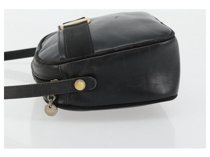 Borsa a Spalla Salvatore Ferragamo Vala in Pelle Nera e Oro Auth BA12552 Nero D'oro - vista 4