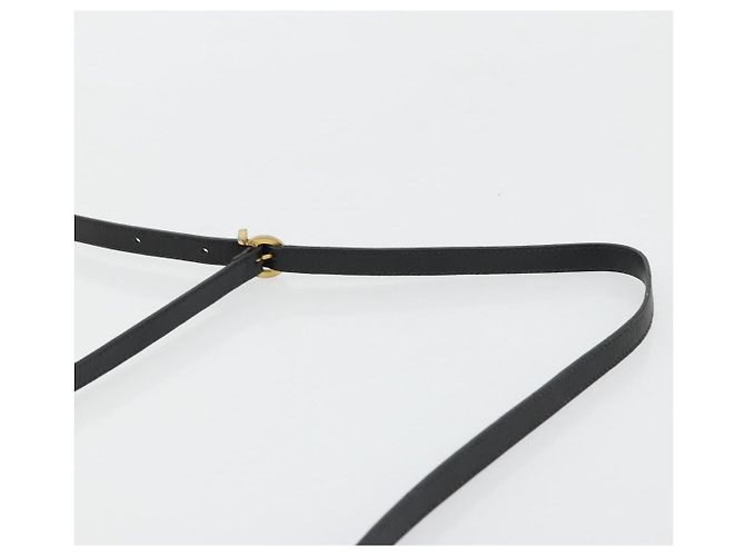 Borsa a Spalla Salvatore Ferragamo Vala in Pelle Nera e Oro Auth BA12552 Nero D'oro - vista 8