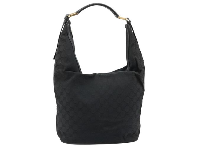 Borsa a Spalla GUCCI GG Canvas Nera Argento 001 4287 Auth 177507 Nero - vista 2