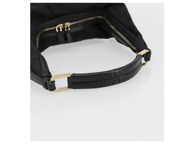 Borsa a Spalla GUCCI GG Canvas Nera Argento 001 4287 Auth 177507 Nero - vista 7