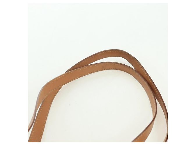 Céline Borsa Boston CELINE in tela Macadam PVC Pelle Marrone Oro Auth 176802V D'oro - vista 14