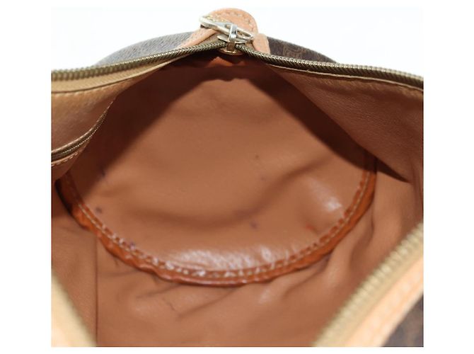 Céline Borsa Boston CELINE in tela Macadam PVC Pelle Marrone Oro Auth 176802V D'oro - vista 23