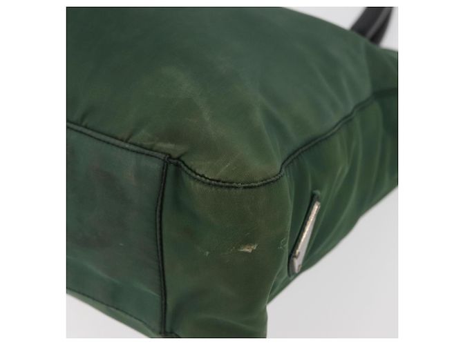 Borsa Tote PRADA Nylon Verde Nero Auth ti3933 - vista 14