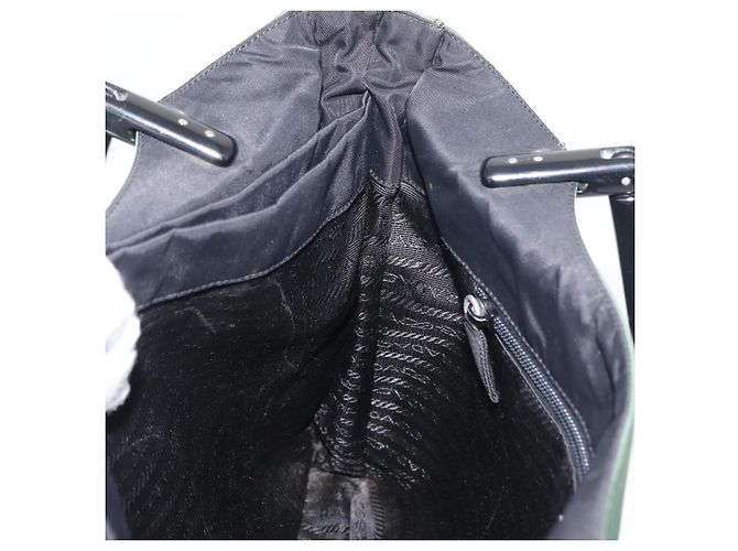 Borsa Tote PRADA Nylon Verde Nero Auth ti3933 - vista 20