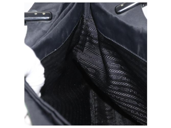 Borsa Tote PRADA Nylon Verde Nero Auth ti3933 - vista 23
