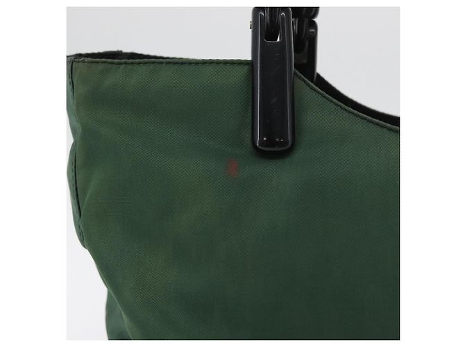 Borsa Tote PRADA Nylon Verde Nero Auth ti3933 - vista 3