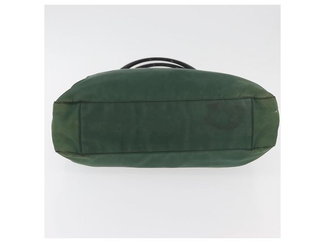 Borsa Tote PRADA Nylon Verde Nero Auth ti3933 - vista 6