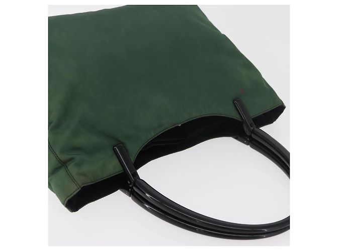 Borsa Tote PRADA Nylon Verde Nero Auth ti3933 - vista 7