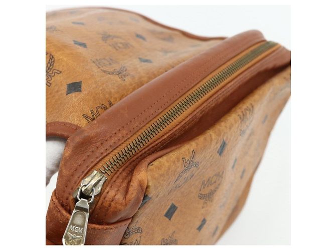 Borsa a tracolla MCM Vicetos Logogram PVC Marrone Oro Auth 180068 D'oro - vista 10
