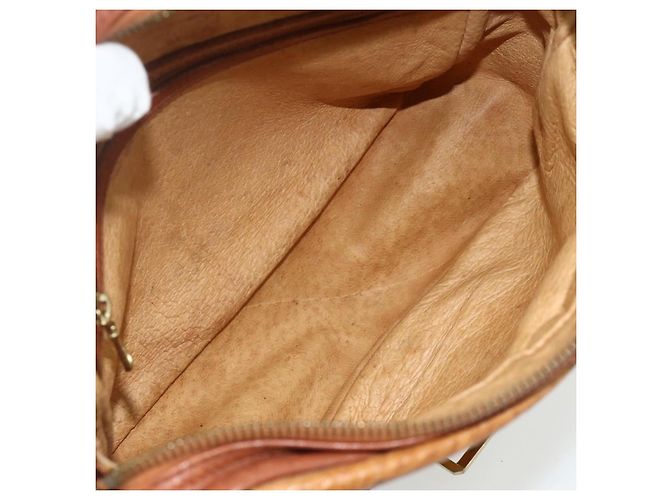Borsa a tracolla MCM Vicetos Logogram PVC Marrone Oro Auth 180068 D'oro - vista 11