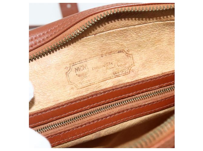 Borsa a tracolla MCM Vicetos Logogram PVC Marrone Oro Auth 180068 D'oro - vista 19