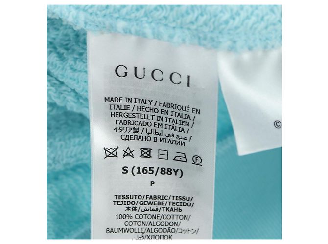 GUCCI Bananya Kollaboration Trainer Baumwolle Hellblau Auth 179651M - Ansicht 18