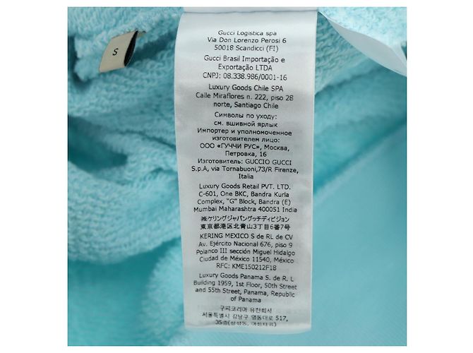 GUCCI Bananya Kollaboration Trainer Baumwolle Hellblau Auth 179651M - Ansicht 21
