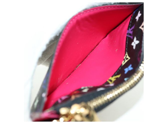LOUIS VUITTON Multicolor Pochette Cles NM Münzbeutel Schwarz M60279 Auth 177627SAM - Ansicht 17