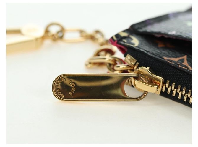 LOUIS VUITTON Multicolor Pochette Cles NM Münzbeutel Schwarz M60279 Auth 177627SAM - Ansicht 18