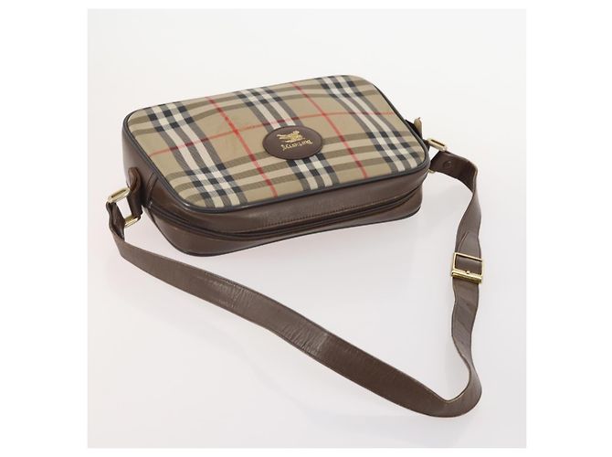 Borsa a tracolla Burberry Nova Check in tela 2 set Beige Auth BA12494 - vista 13
