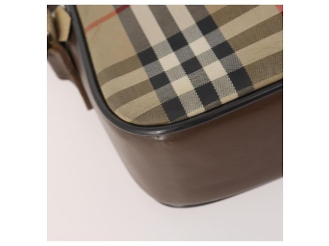 Borsa a tracolla Burberry Nova Check in tela 2 set Beige Auth BA12494 - vista 16