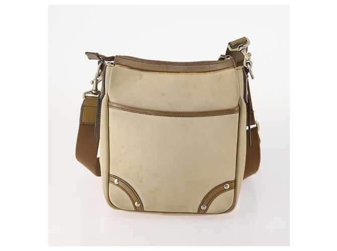 Borsa a tracolla Burberry Nova Check in tela 2 set Beige Auth BA12494 - vista 3