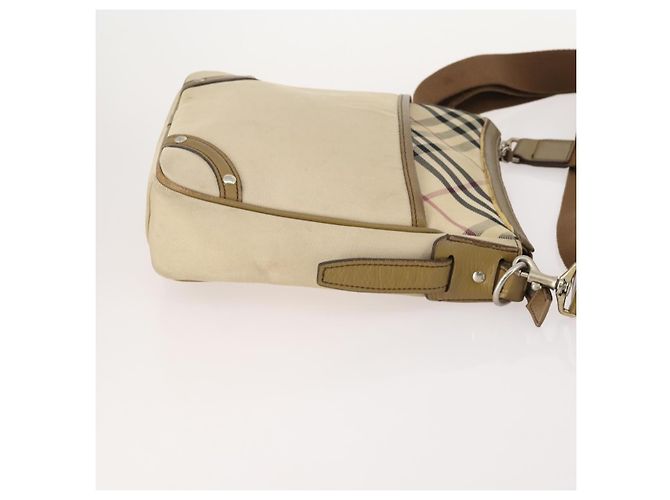 Borsa a tracolla Burberry Nova Check in tela 2 set Beige Auth BA12494 - vista 4