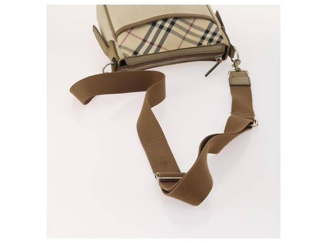 Borsa a tracolla Burberry Nova Check in tela 2 set Beige Auth BA12494 - vista 5