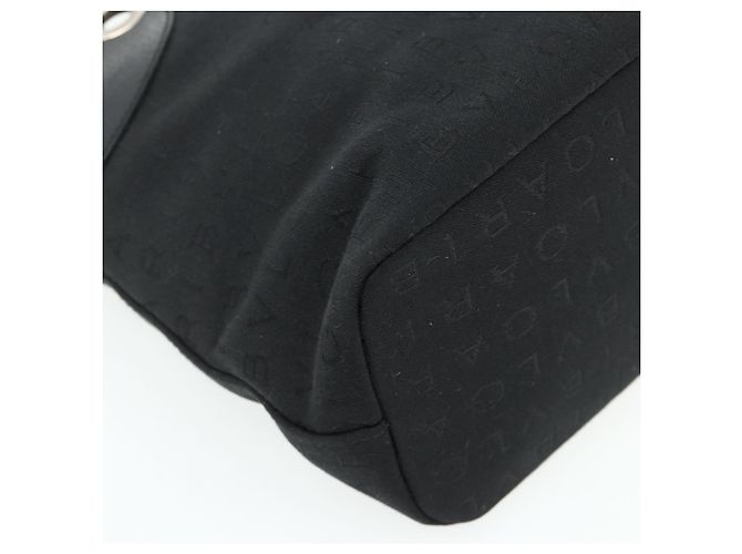 Bulgari Borsa BVLGARI Logo Mania in tela nero argento Auth 180084 - vista 16