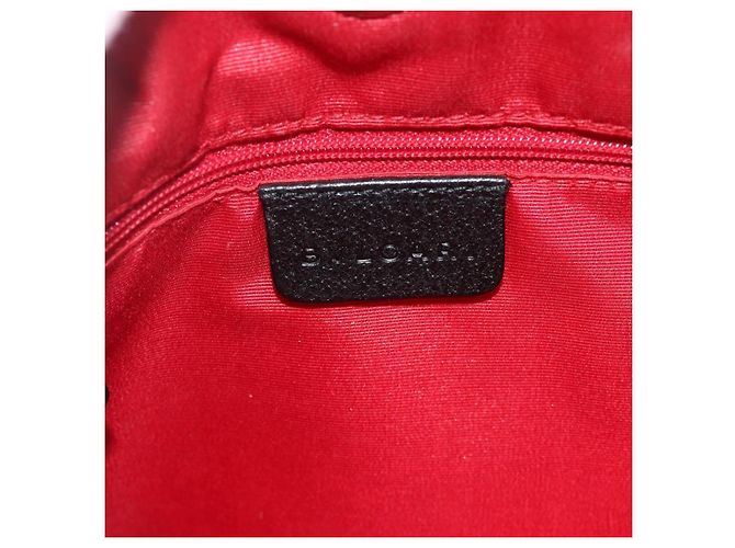 Bulgari Borsa BVLGARI Logo Mania in tela nero argento Auth 180084 - vista 17