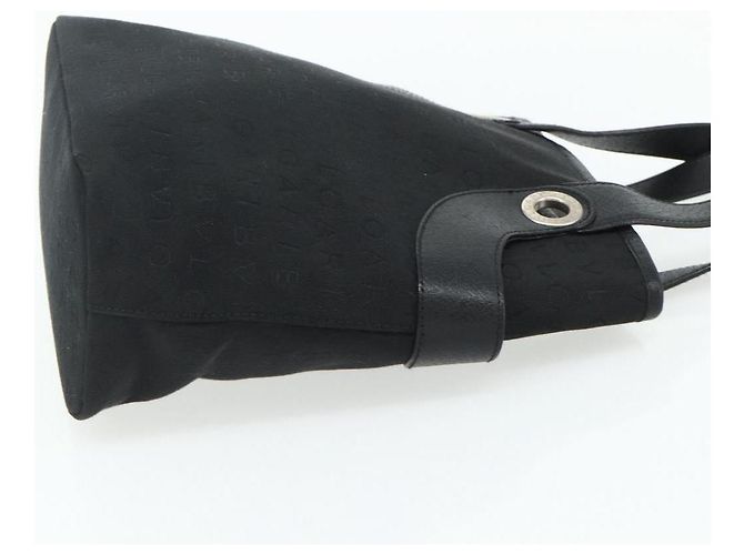 Bulgari Borsa BVLGARI Logo Mania in tela nero argento Auth 180084 - vista 4
