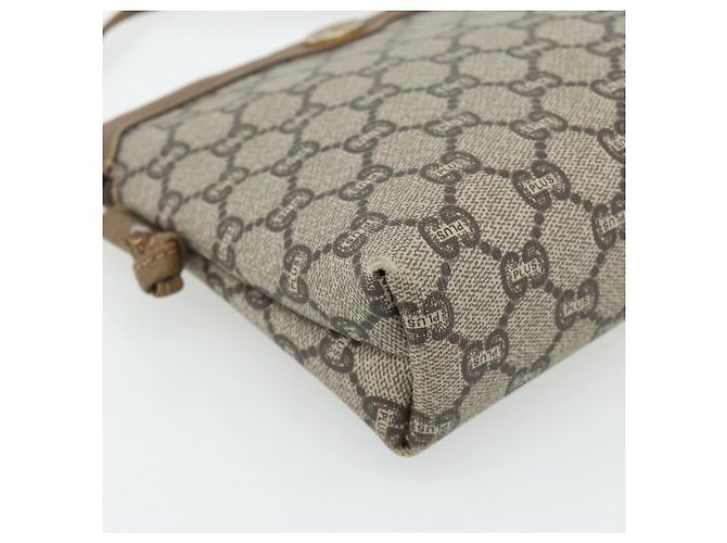 Borsa a tracolla GUCCI GG Plus Supreme PVC Beige Oro Auth 180211 D'oro - vista 15