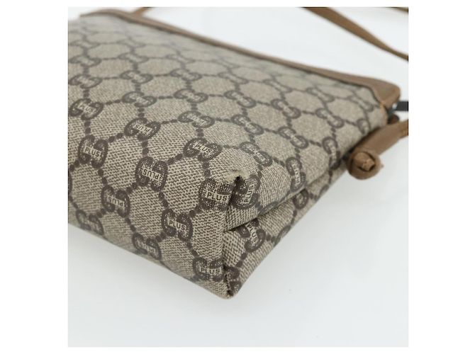 Borsa a tracolla GUCCI GG Plus Supreme PVC Beige Oro Auth 180211 D'oro - vista 16