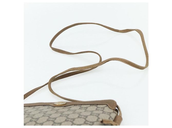 Borsa a tracolla GUCCI GG Plus Supreme PVC Beige Oro Auth 180211 D'oro - vista 8