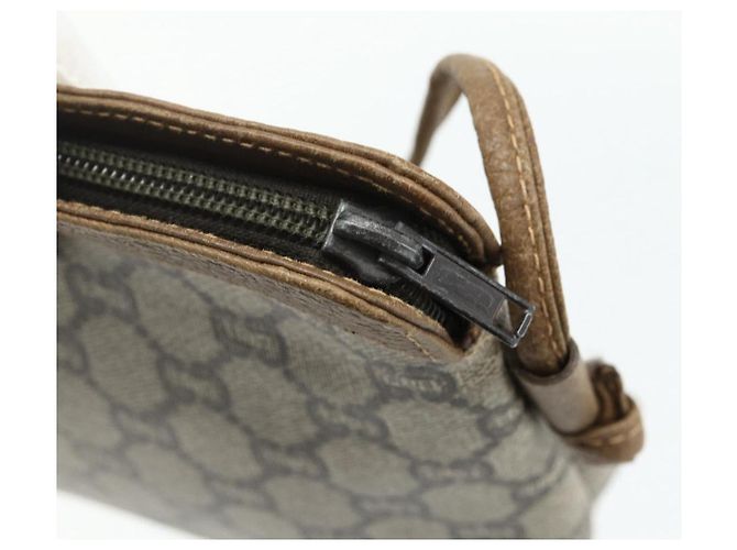 Borsa a tracolla GUCCI GG Plus Supreme PVC Beige Oro Auth 180211 D'oro - vista 9