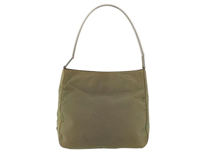 Borsa a Spalla PRADA Nylon Verde Auth 179345 - vista 13