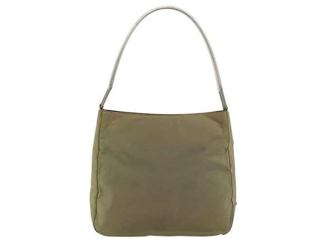 Borsa a Spalla PRADA Nylon Verde Auth 179345 - vista 2