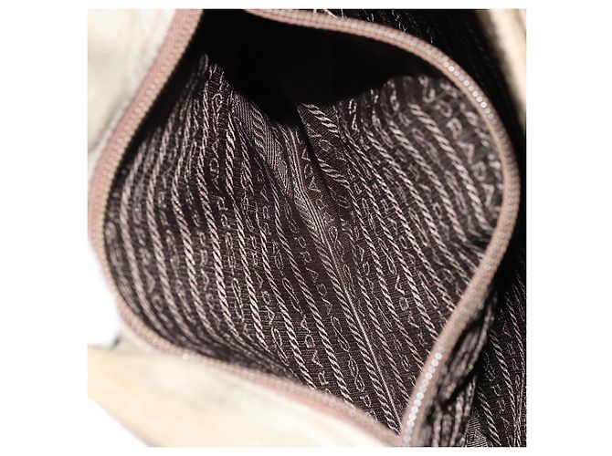 Borsa a Spalla PRADA Nylon Verde Auth 179345 - vista 21