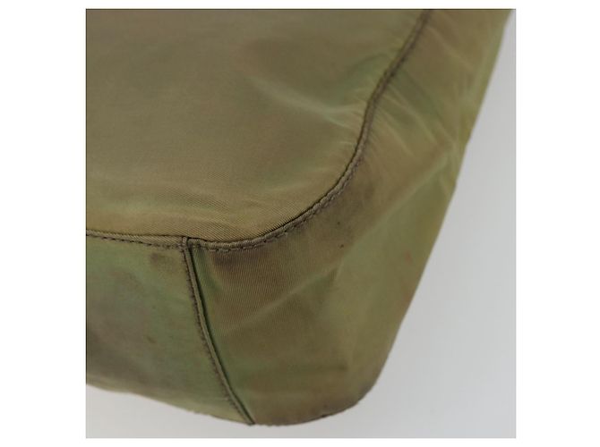 Borsa a Spalla PRADA Nylon Verde Auth 179345 - vista 9